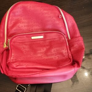 Juicy Couture Red Textured Backpack with Gold Hardware Nwot